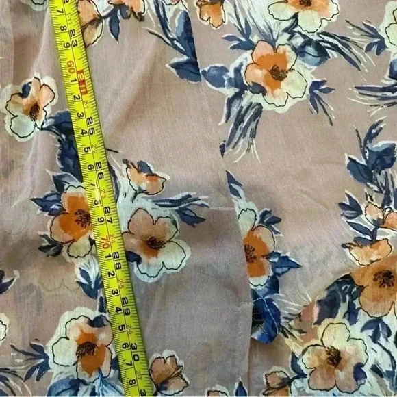 Flying Tomato 🍅 purple floral maxi dress cinched waist V-neck Small flutter - Picture 8 of 10